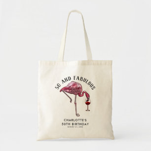 50. Geburtstag Flamingo 50 und Fab Neuheit individ Tragetasche