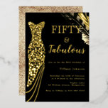 50. Geburtstag Folieneinladung<br><div class="desc">50. Geburtstagsfoildress & Fabulous Gold Foil Dress 50. Geburtstagsfoil Einladung Weitere Einladungen in unserem Nest- und Nestladen</div>