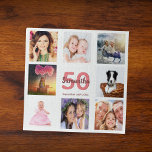 50. Geburtstag Foto Collage Frau weiß Puzzle<br><div class="desc">Ein Geschenk für den 50. Geburtstag einer Frau,  die ihr Leben mit einer Collage von 8 deiner Fotos feiert. Vorlagen für einen Namen,  50 Jahre und ein Datum. Geburtsdatum oder das Datum des Jahrestages. Korallen- und Bordeaux-Buchstaben. Weißer Hintergrund.</div>