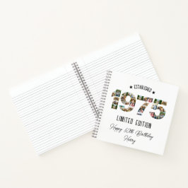 50. Geburtstag Foto Collage gegründet 1975 Notizbuch