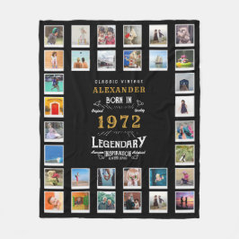 50. Geburtstag Foto Collage Vater Fleecedecke