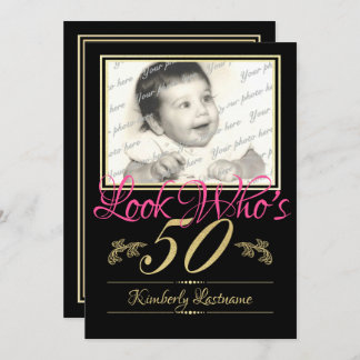 50. Geburtstag Foto Einladung