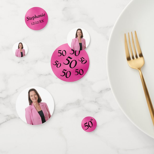 50. Geburtstag Foto Konfetti (Gruppe)