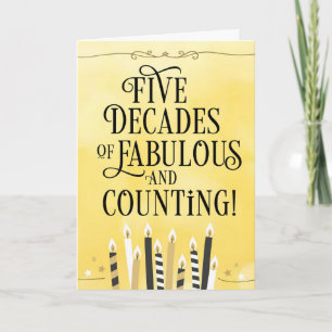 50. Geburtstag Fünf Jahrzehnte des Fabulous & Coun Karte