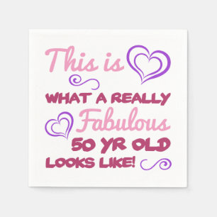 50. Geburtstag für Frauen Serviette