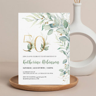 50. Geburtstag für ihren Erwachsenen Geburtstag Einladung