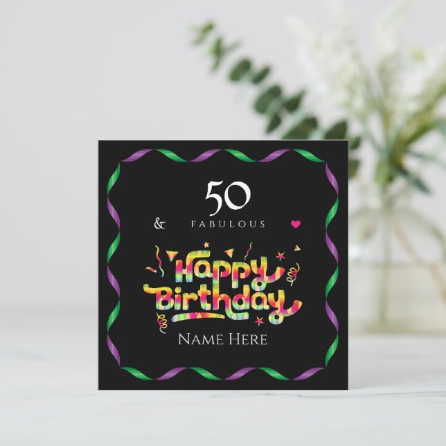 50. Geburtstag für jemanden Fabulous (Stehend Vorderseite)