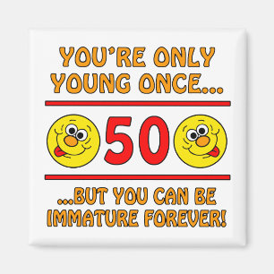 50. Geburtstag Gag Geschenke Magnet