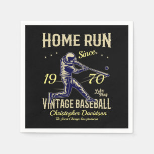 50. Geburtstag Geboren 1970 Vintager Baseball Men Serviette