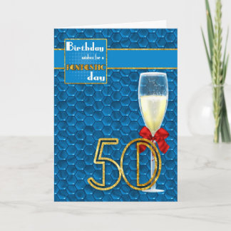 50. Geburtstag - Geometrische Geburtstagskarte Cha Karte