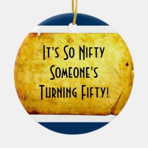 50. Geburtstag geschickt bei Verzierung fünfzig Keramikornament