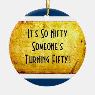 50. Geburtstag geschickt bei Verzierung fünfzig Keramikornament