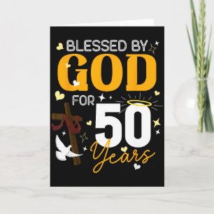 50. Geburtstag Gesegnet von Gott für 50 Jahre alt  Karte