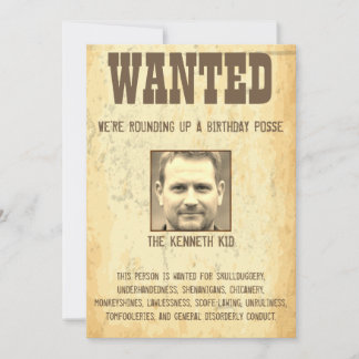50. Geburtstag Gewollt Poster 🤠 Old West Vintag Einladung