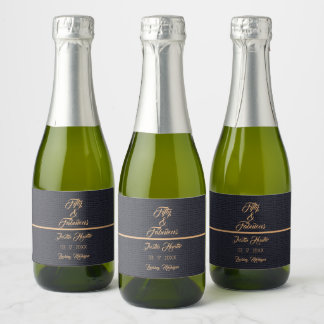 50. Geburtstag Goldname Mini Sparkling Weinetikett