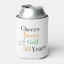 50. Geburtstag Golf Cheers Beers Party Minimal
