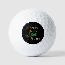 50. Geburtstag Golf Cheers Biere Black and Gold