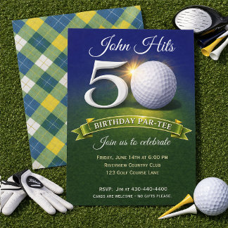 50. Geburtstag Golf Thema Einladung