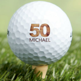 50. Geburtstag Golfbälle 50 Jahre Golfer Holzgesch