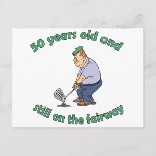 50. Geburtstag Golfer Gag Geschenk Postkarte