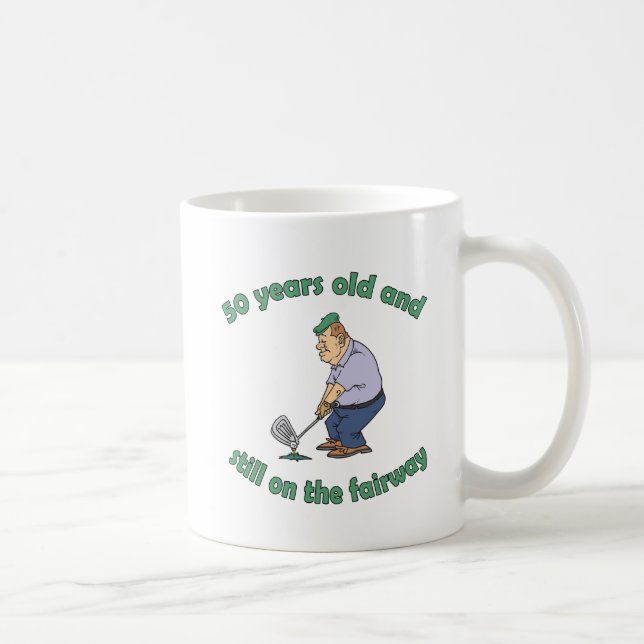 50. Geburtstag Golfer Gag Geschenk Tasse (Rechts)