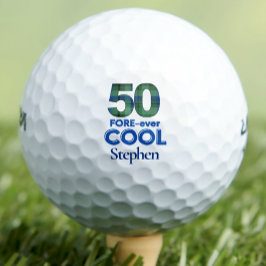 50. Geburtstag Golfer Geschenk Kariert,, je Cool 5 Golfball