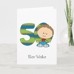 50. Geburtstag - Grußkarte - Junge Karte