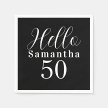 50. Geburtstag Hallo 50 Schwarz-Weiß-Party