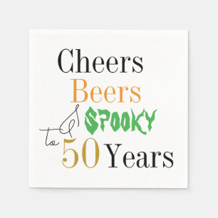50. Geburtstag Halloween Cheers Spooky Party Serviette