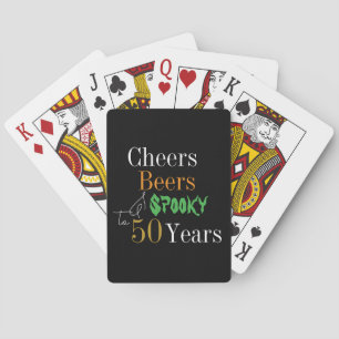 50. Geburtstag Halloween Party Prost Biere Spielkarten
