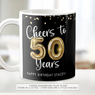 50. Geburtstag Heißt auf 50 Jahre Schwarzes Gold Kaffeetasse