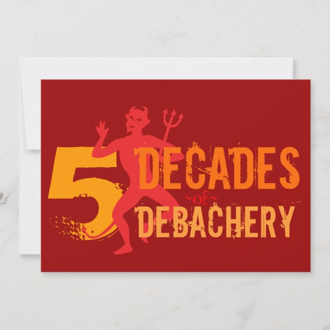 50. Geburtstag - Hölle eines Party Einladung (Vorderseite)