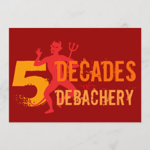 50. Geburtstag - Hölle eines Party Einladung