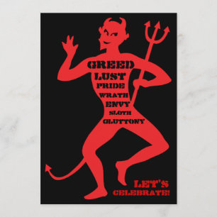 50. Geburtstag - Hölle eines Party Einladung