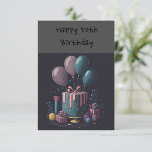 50. Geburtstag Ihre Luftballons Karte