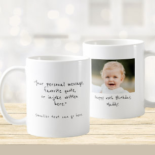 50. Geburtstag individuelle Foto- und Nachrichtent Kaffeetasse