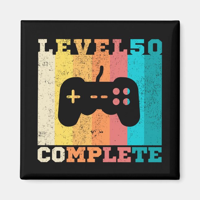 50. Geburtstag/Jahrestag Stufe 50 abgeschlossen Magnet (Vorne)