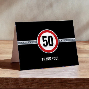 50. Geburtstag - JEDES ALTER Dankeskarte