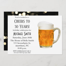 50. Geburtstag jubelt bis 50 Jahre Modernes Bier I Einladung