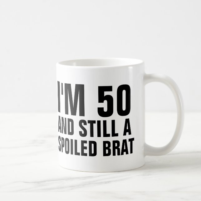 50. GEBURTSTAG, KAFFEE MUGS, BRAT KAFFEETASSE (Rechts)