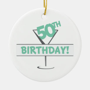 50. Geburtstag! Keramik Ornament
