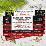 50. Geburtstag Konzert Ticket Party Einladung<br><div class="desc">Super fun Konzerteinladung Sie personalisieren für eine fantastische und unvergesslichste 50. Geburtstagsfeier</div>