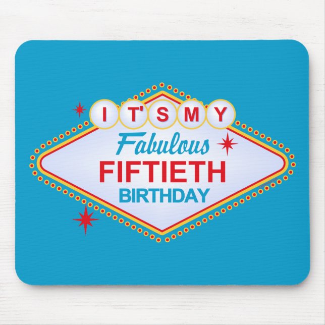 50. Geburtstag Las Vegass Mousepad (Vorne)