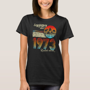50 Geburtstag Legendary Seit September 1972 T-Shirt