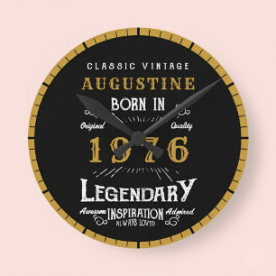 50. Geburtstag Legende Geboren 1976 Runde Wanduhr