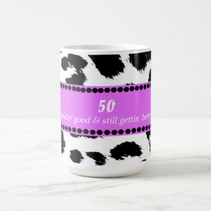 50. Geburtstag Leopard Pelz Print Kaffeetasse