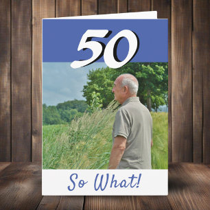 50. Geburtstag Lustig Positiv Foto Personalisiert Karte