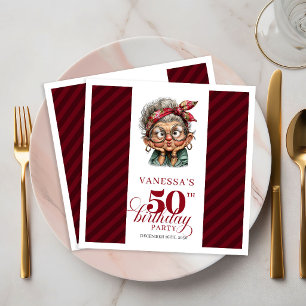 50. Geburtstag Lustige Alte Dame Papier Servietten