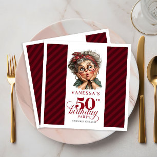 50. Geburtstag Lustige Alte Dame Servietten Party