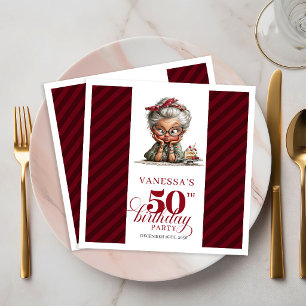 50. Geburtstag Lustige Alte Dame Servietten Tischp